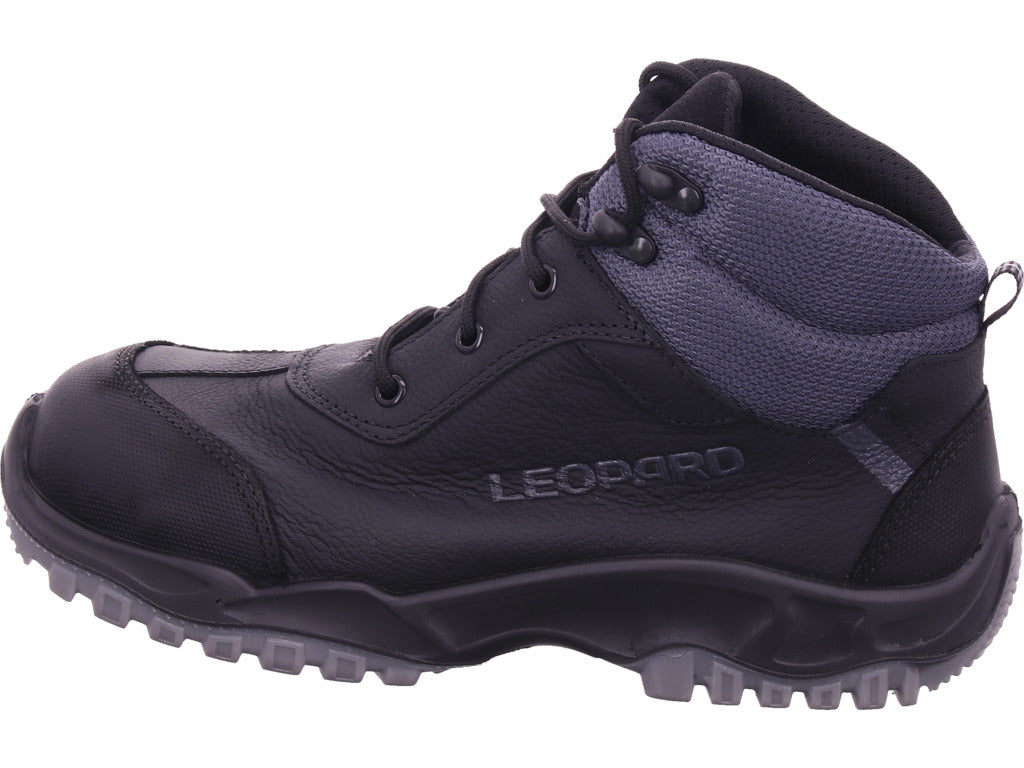 Pánské pracovní boty Gel S3 s leopardím vzorem v černé barvě