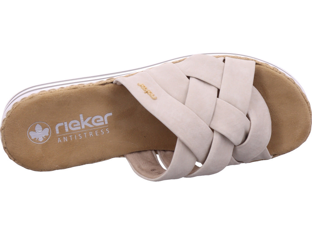 Rieker Damen Pantolette Fsk Damen Sandalen in beige
