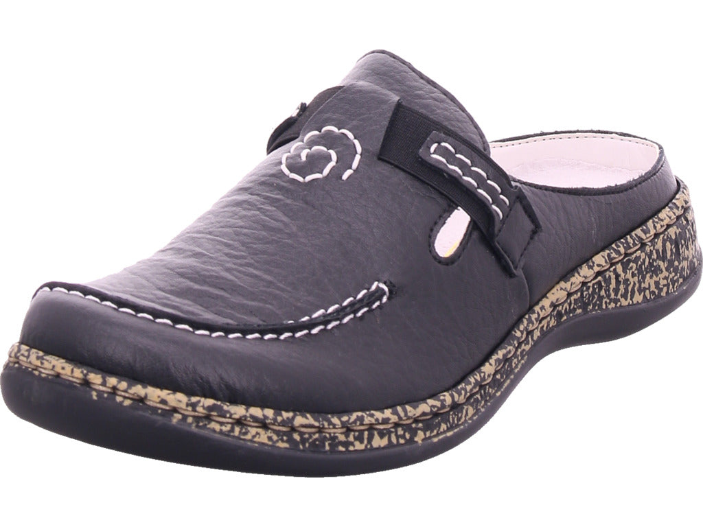 Rieker Damen Slipper  in schwarz