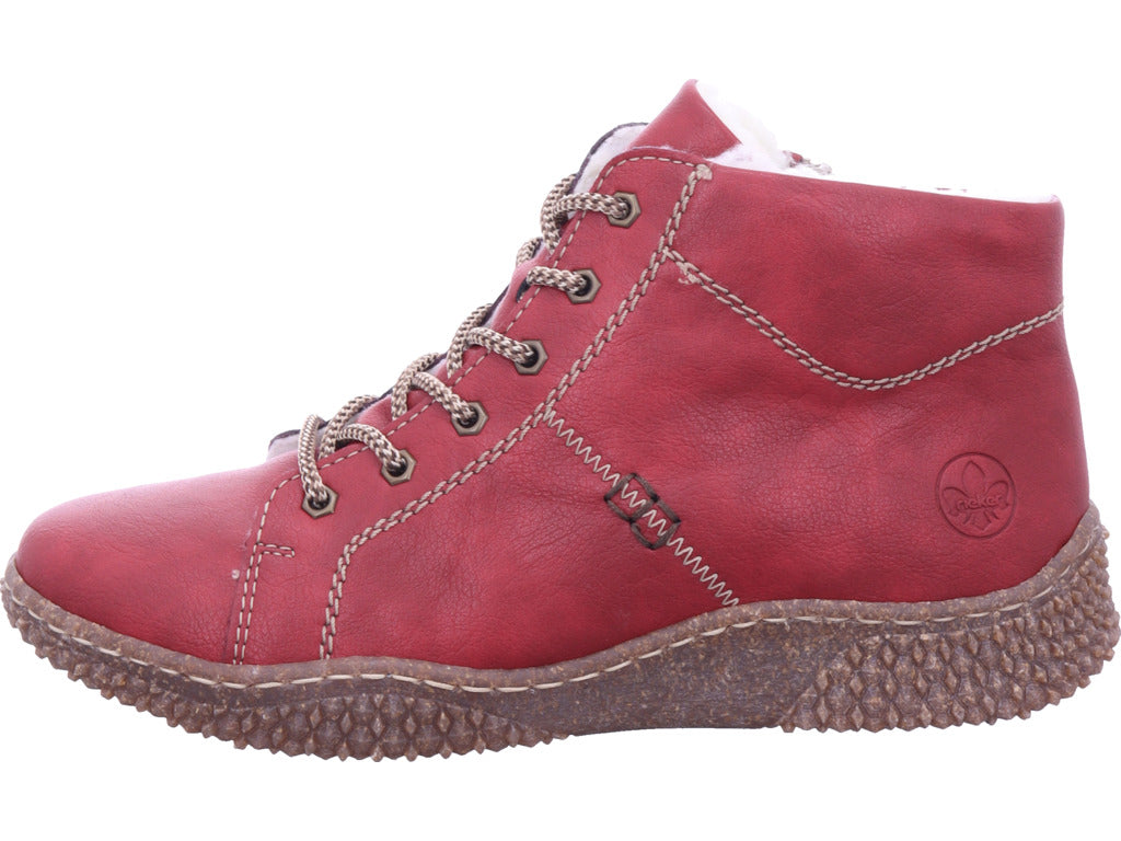Rieker Damen Stiefelette Hwk Damen Stiefel in rot