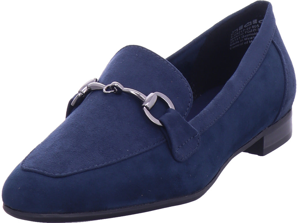 Marco Tozzi Damen Slipper Women Slip-On in blau