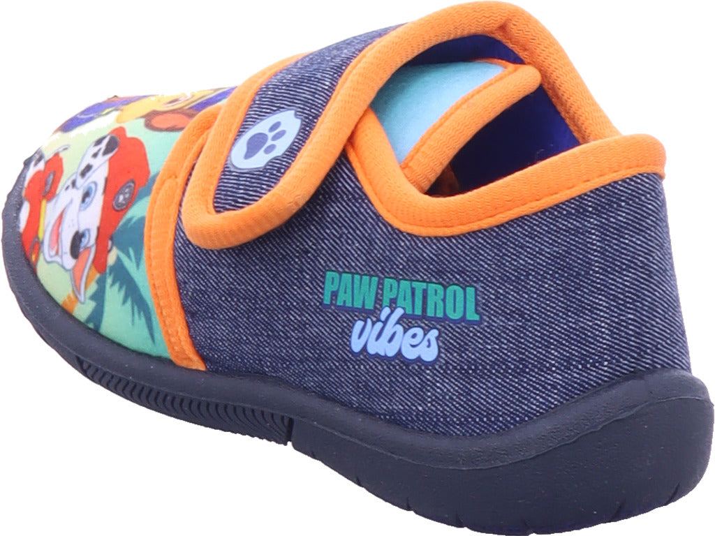 Leomil Jungen Hausschuh Paw in blau