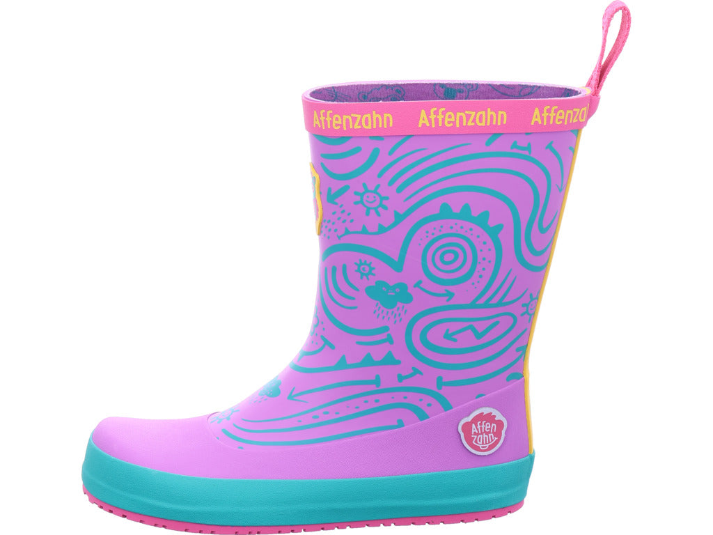 Affenzahn Mädchen Gummistiefel Rainboot Vegan Plashy in pink