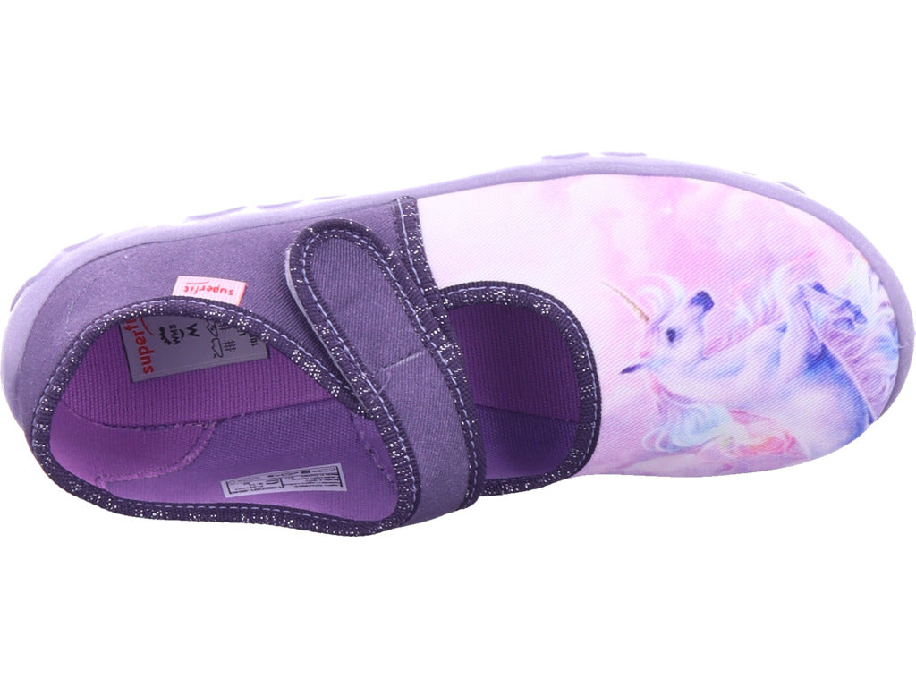 Dívčí pantofle Legero, textilní pantofle, Bonny ve fialové barvě
