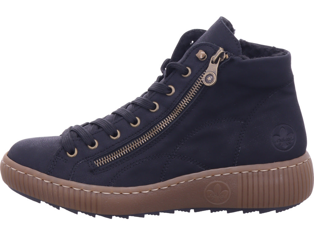 Rieker Damen Winterstiefel Hwk Damen Stiefel in schwarz