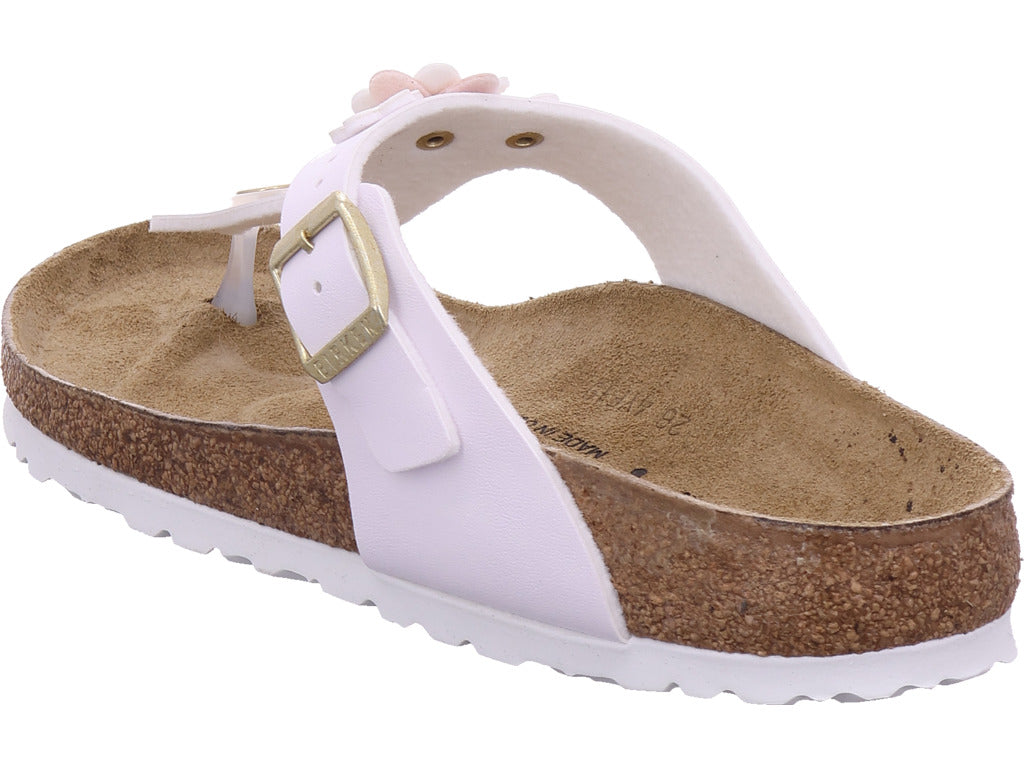 Birkenstock Damen Pantolette Gizeh Flowers in weiß