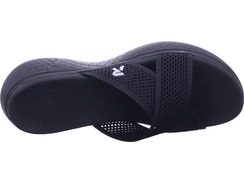 Rieker Damen Pantolette Fsk Damen Sandalen in schwarz