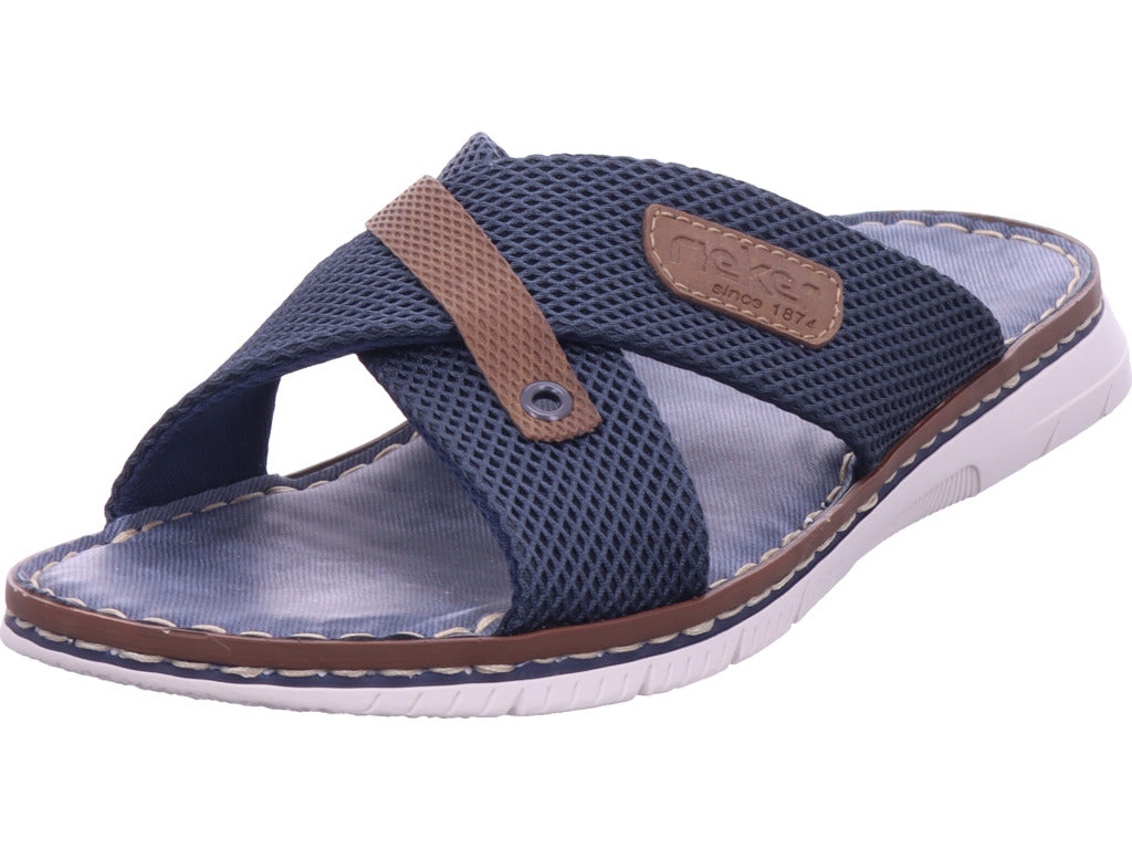 Rieker Herren Pantoffel Fsk Herren Sandalen in blau