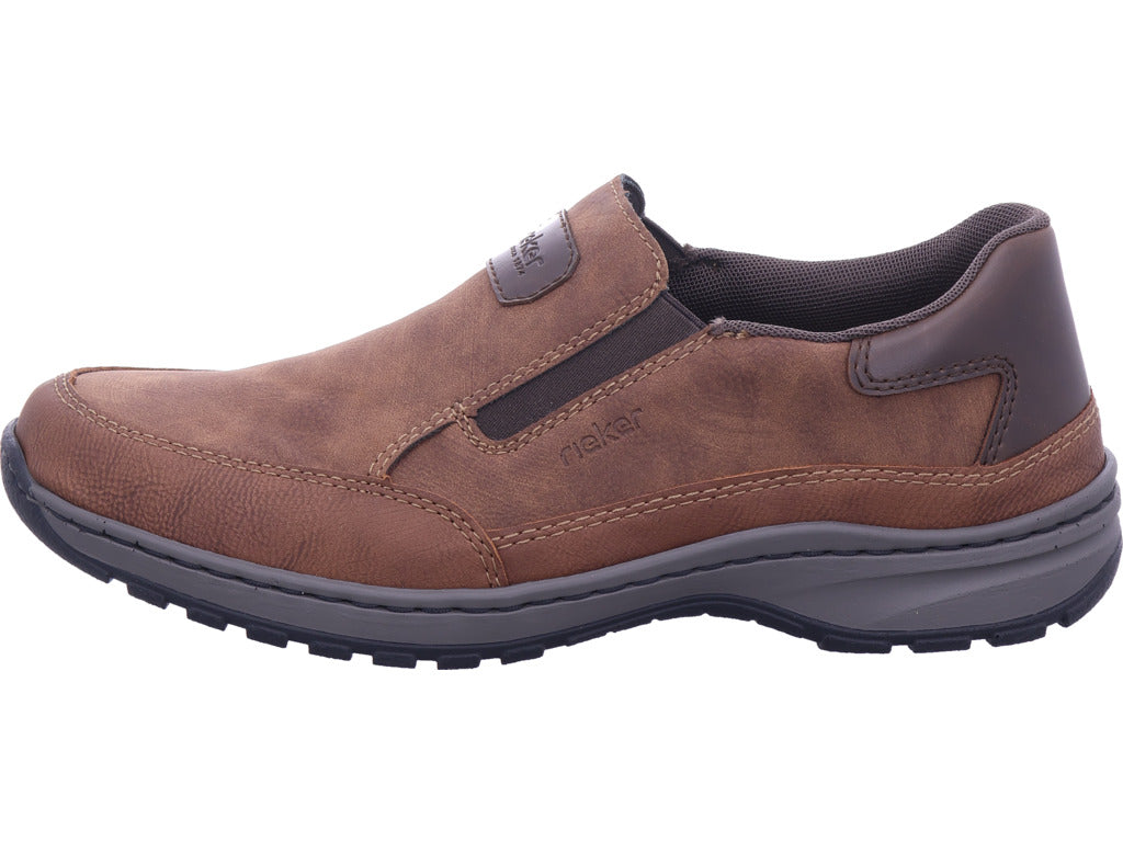 Pánské pantofle Rieker Hwk pánské nízké boty v hnědé barvě