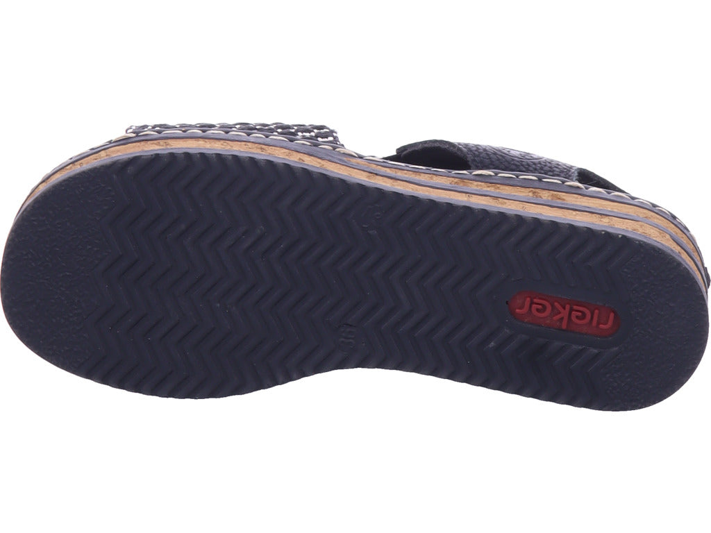 Rieker Damen Sandalette Fsk Damen Sandalen in schwarz