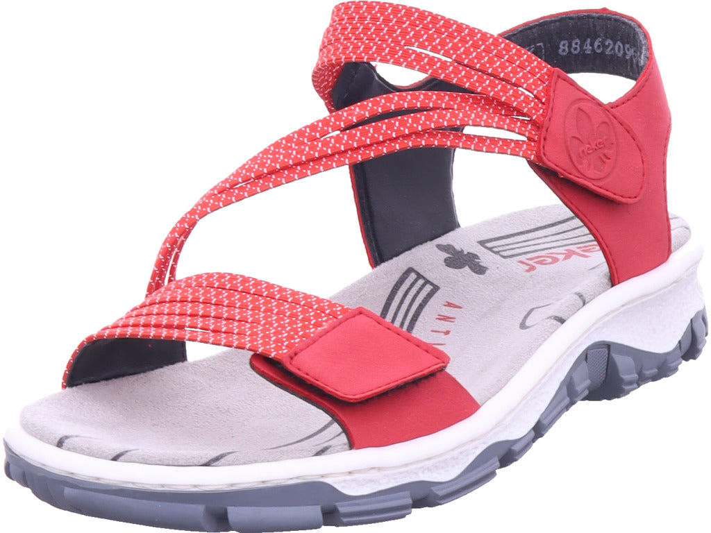Rieker Damen Sandalette Damen Sandalen in rot