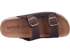 Planet Footwear Herren Pantoffel He.-Tieffussbett Pantoletten in braun