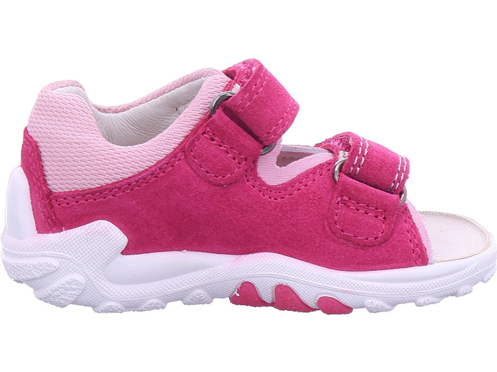 Legero Baby - Dívčí kožené sandály \ Flow v červené barvě