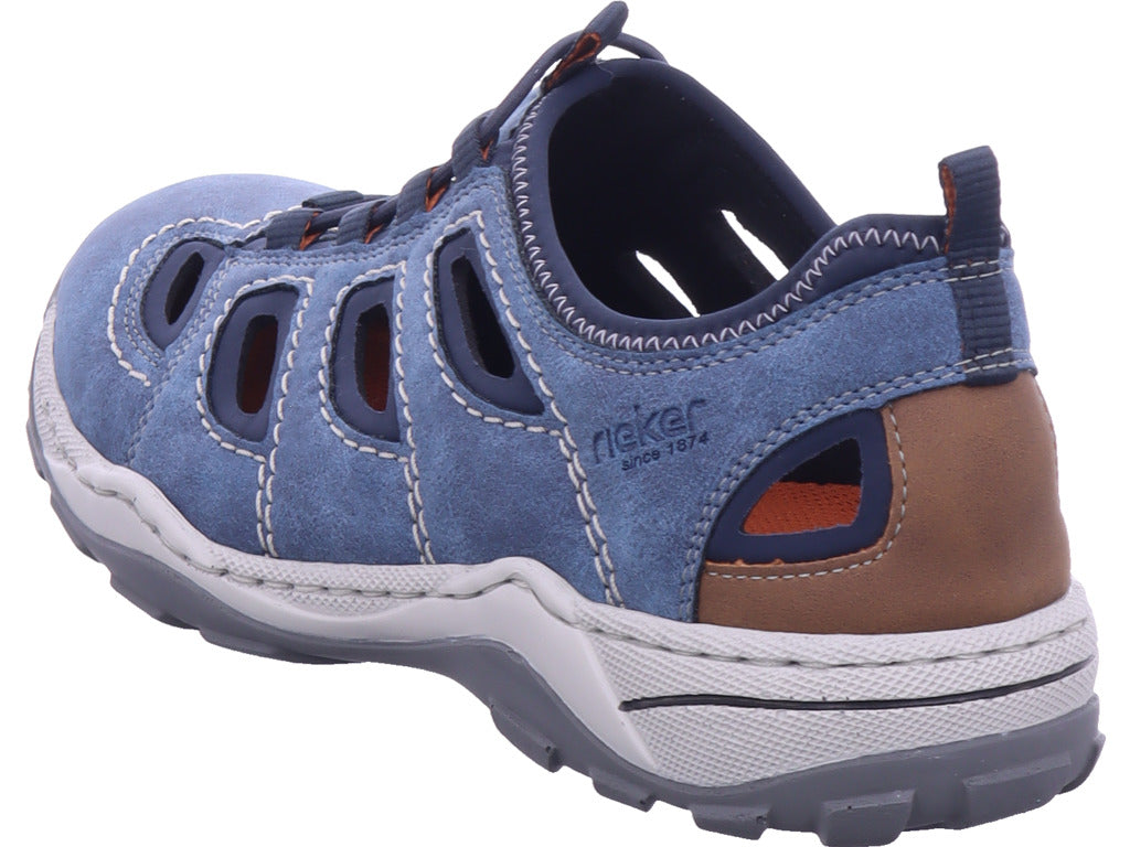Rieker Herren Slipper Fsk Herren Halbschuhe in blau