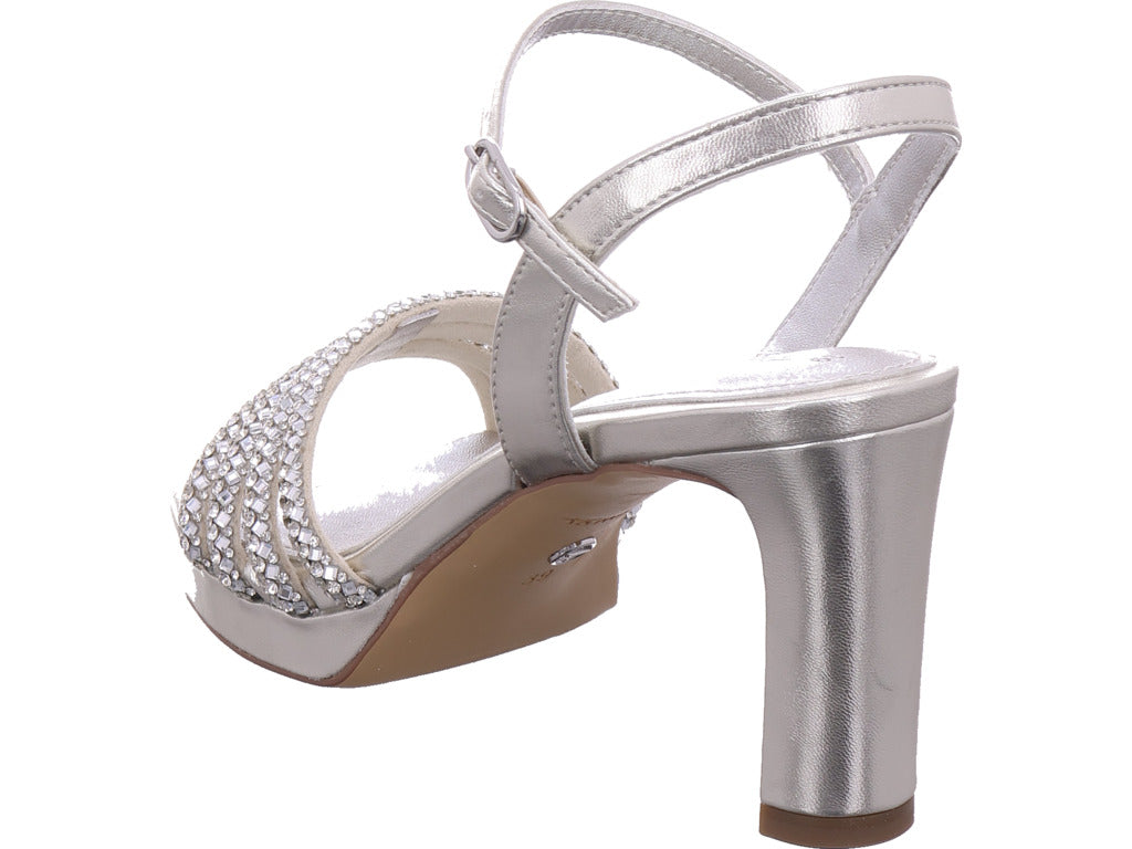 Tamaris Damen Sandalette  in platin