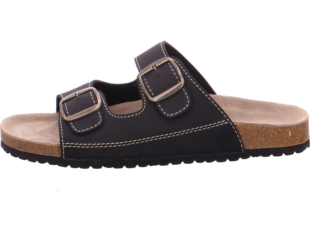 Planet Footwear  Pantoffel He.-Tieffussbett Pantoletten in schwarz