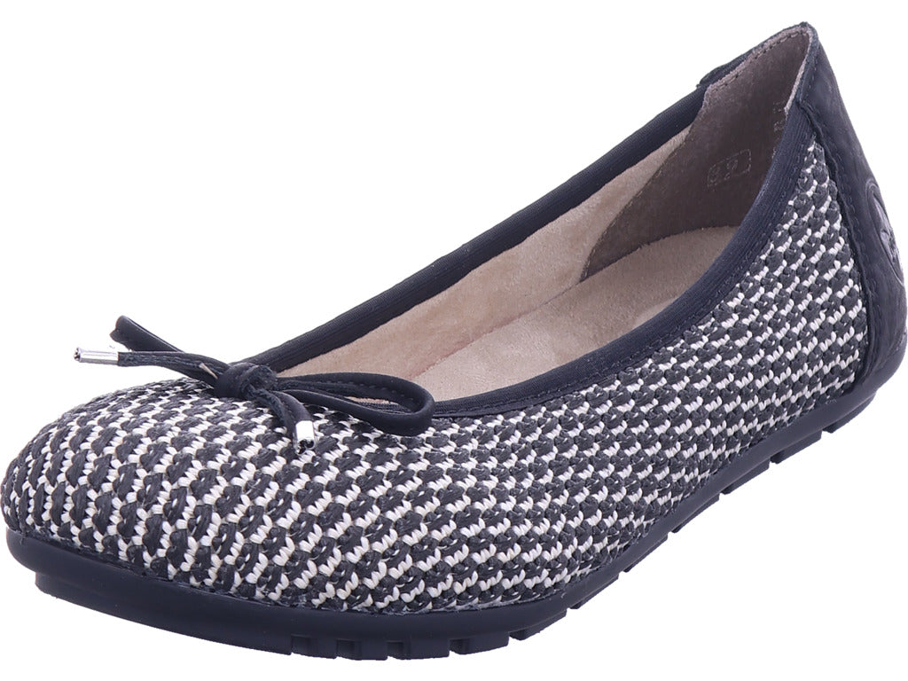 Rieker Damen Ballerina  in schwarz