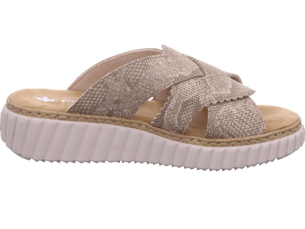 Rieker Damen Pantolette Fsk Damen Sandalen in beige