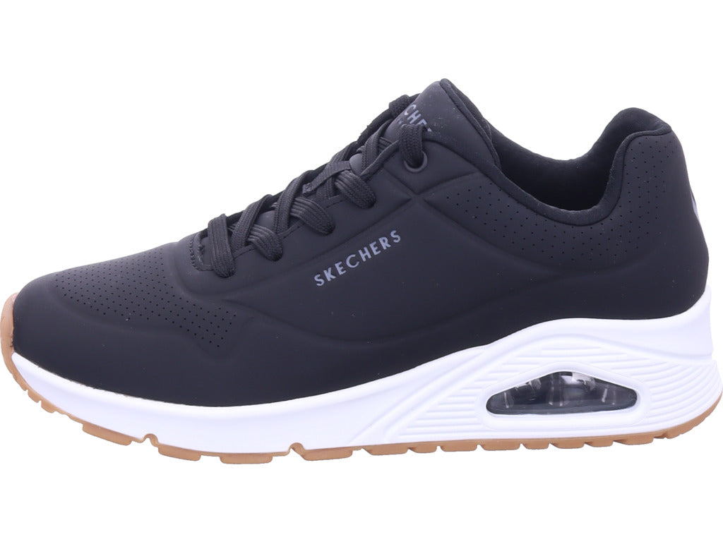 SKECHERS Damen Sneaker Uno Stand 0 in schwarz