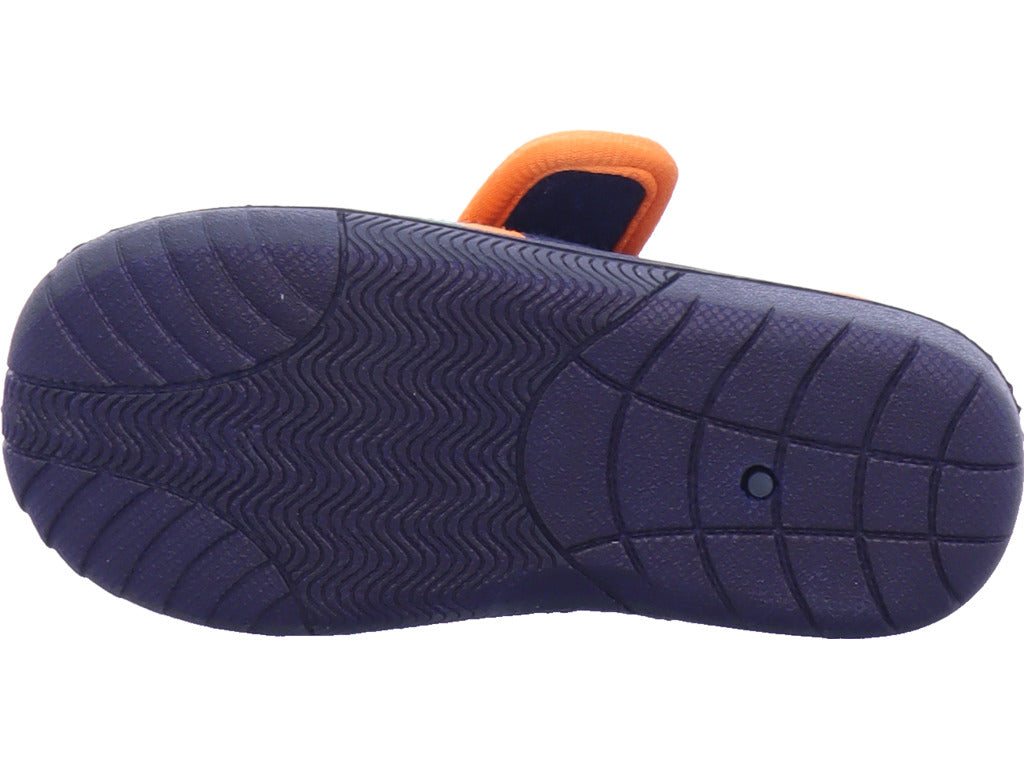 Leomil Jungen Hausschuh Paw in blau