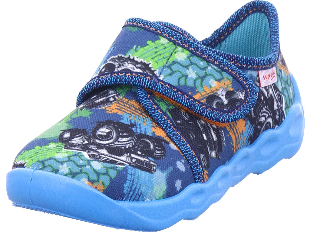 Superfit Jungen  Hausschuh Textil \ Bubble in blau