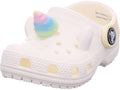 Crocs Unisex - Kinder Pantolette Classic I Am Rainbow in weiß