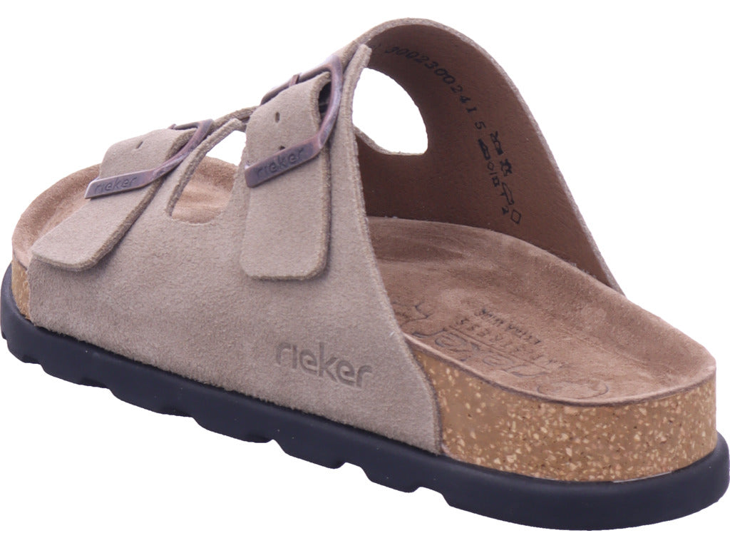 Rieker Herren Pantolette Extra Weit in beige