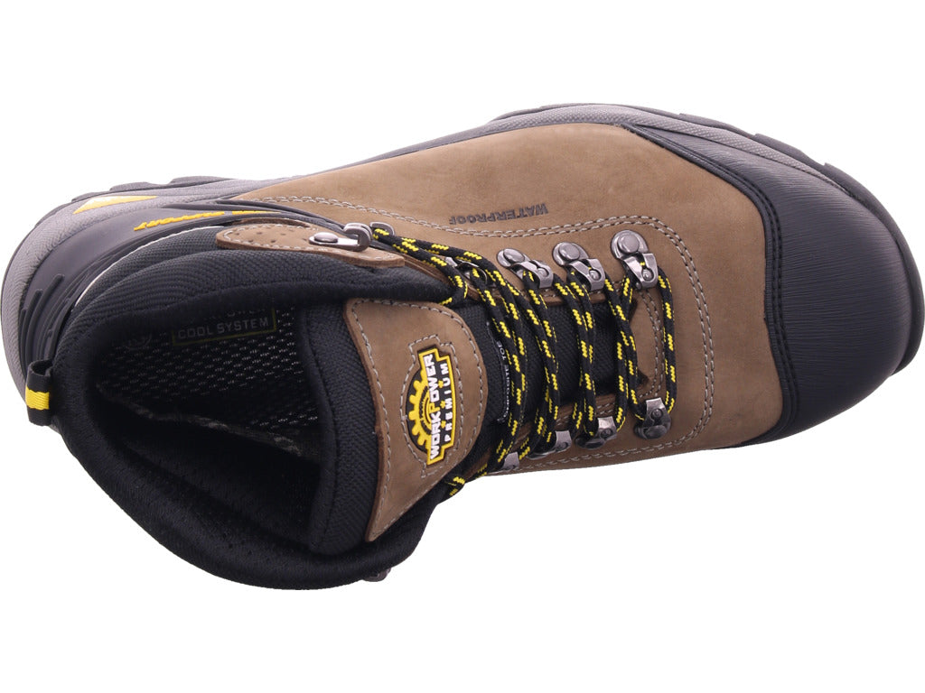 WorkPower Men's S3 Crusader Waterproof Work Shoe in brown