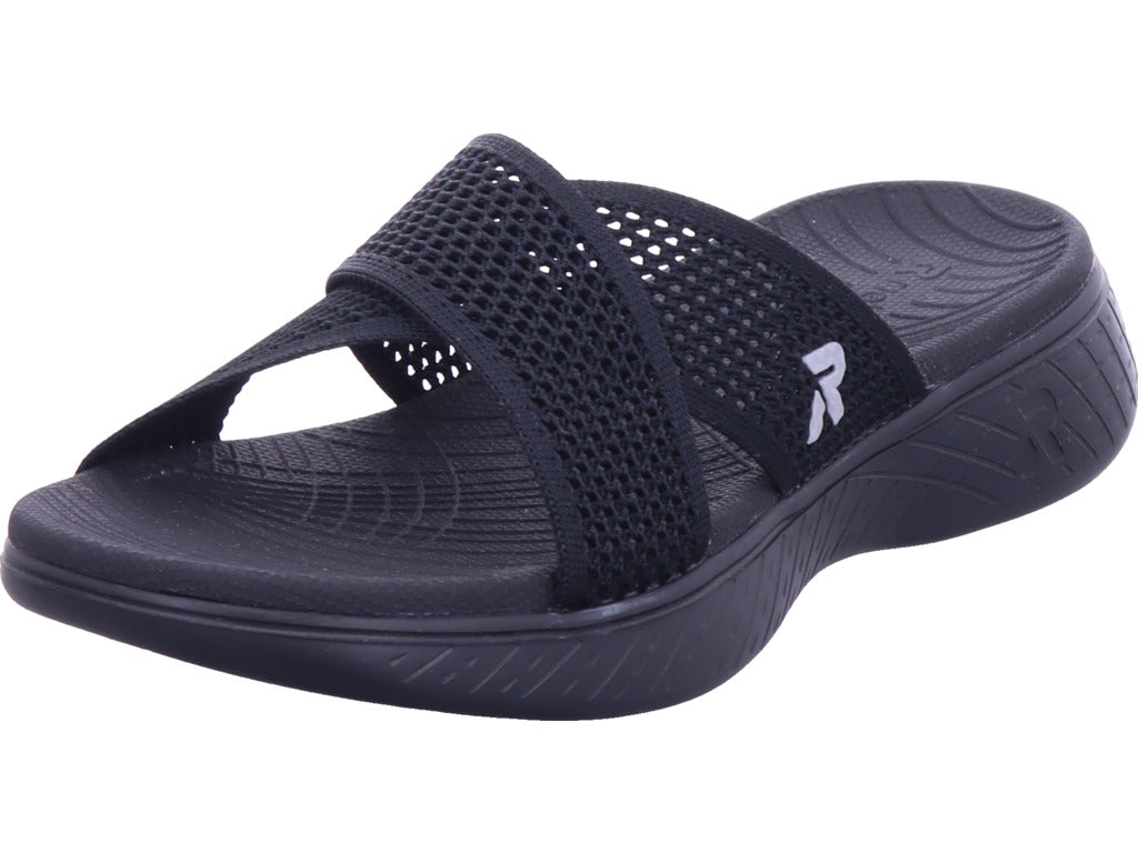 Rieker Damen Pantolette Fsk Damen Sandalen in schwarz
