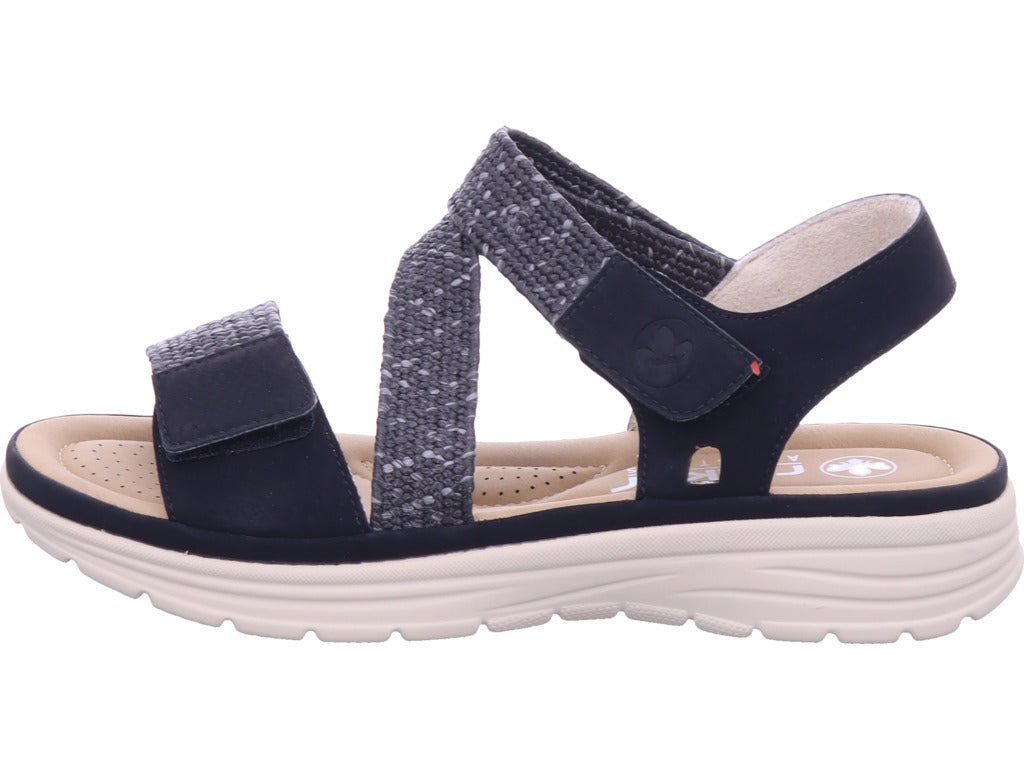 Rieker Damen Sandalette Fsk Damen Sandalen in schwarz