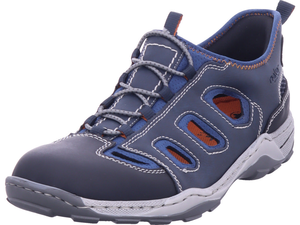Rieker Herren Slipper Fsk Herren Halbschuhe in blau