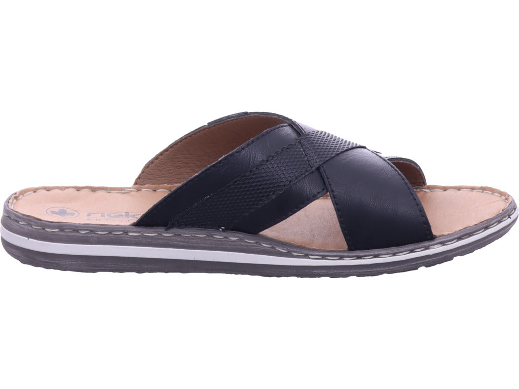 Rieker Herren Pantoffel Fsk Herren Sandalen in schwarz