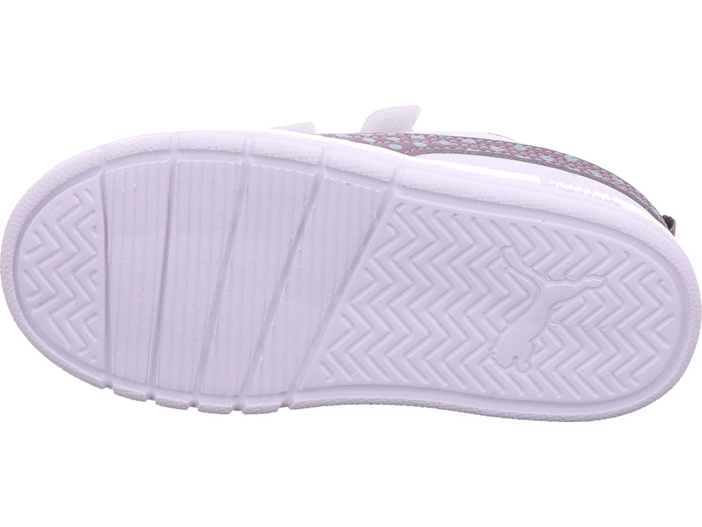 Puma Girls' Courtflex V3 Dotty V in white