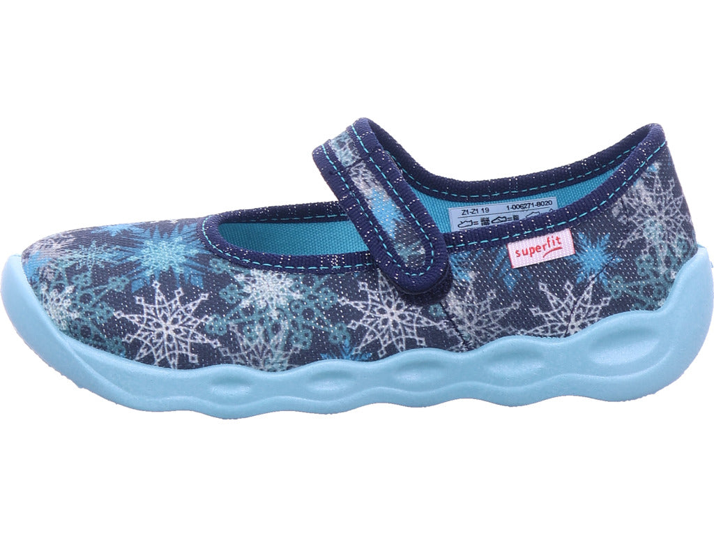 Superfit Mädchen  Hausschuh Textil \ Bubble in blau