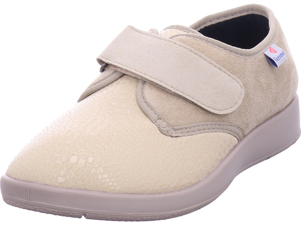 Varomed Damen Hausschuh Zürich Stretchschuh in beige