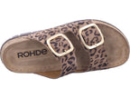 Dámské pantofle Rohde s leopardím vzorem v béžové barvě