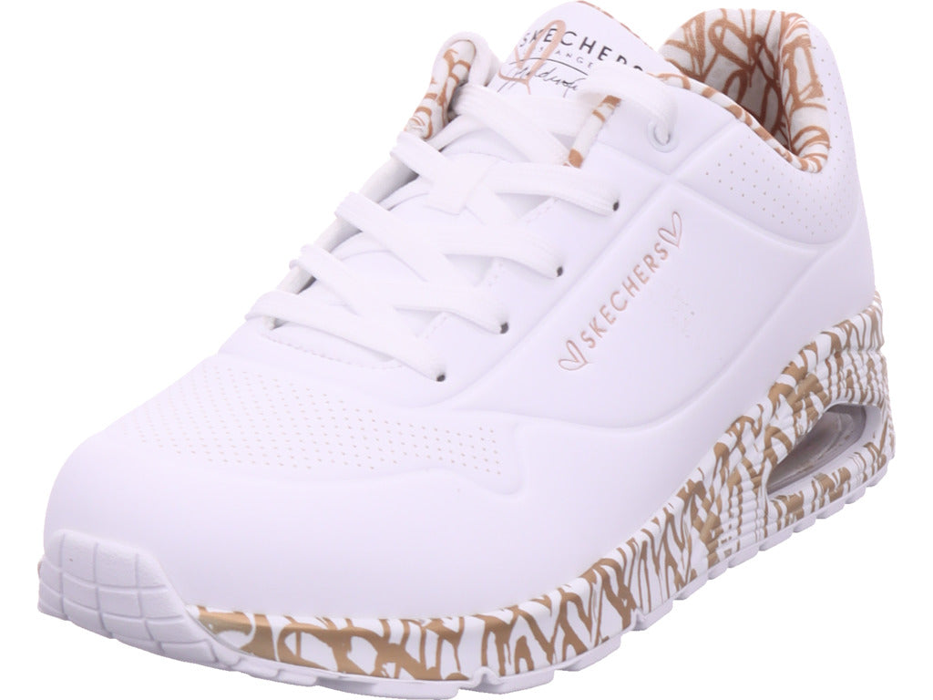 SKECHERS Damen Sneaker Uno Loving Love in weiß
