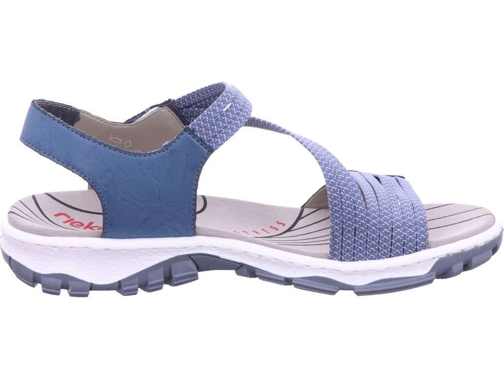Rieker Damen Sandalette Fsk Damen Sandalen in blau