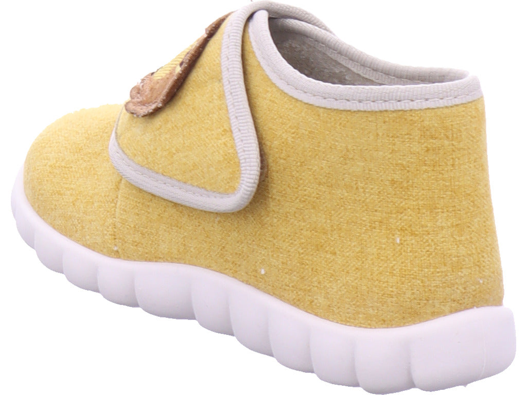 fischer Jungen Hausschuh Löwe in gelb