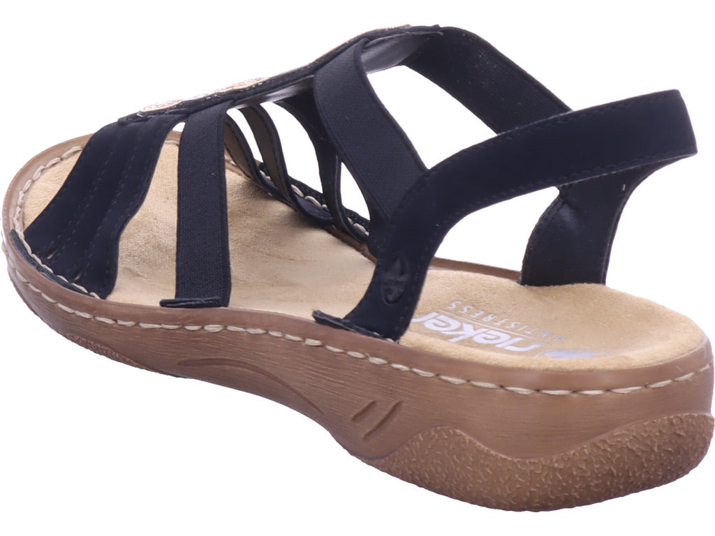 Rieker Damen  Fsk Damen Sandalen in schwarz
