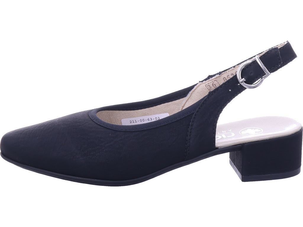 Rieker Damen Pump Fsk Damen Halbschuhe in schwarz