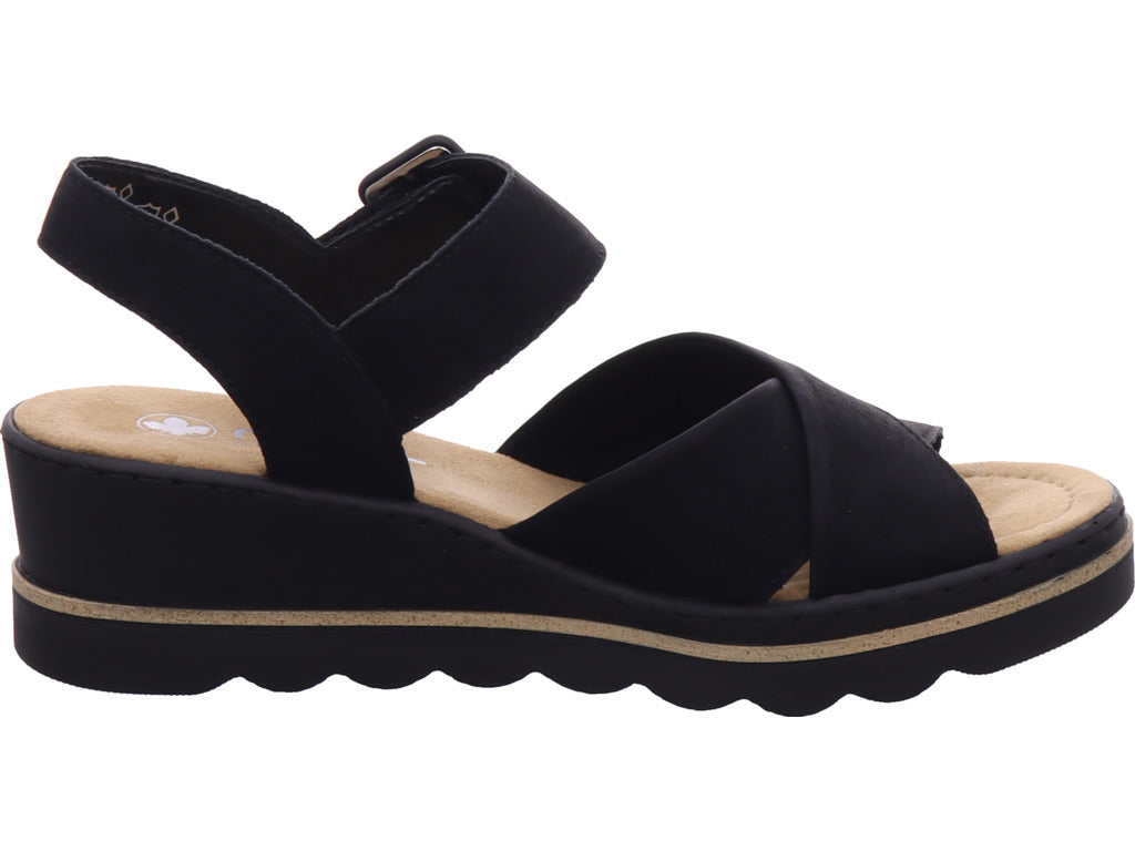 Rieker Damen Sandalette Fsk Damen Sandalen in schwarz