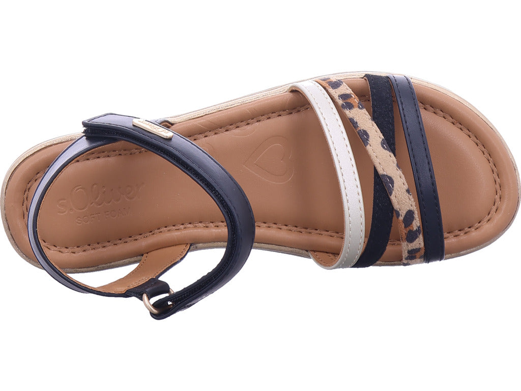 s.Oliver Mädchen Sandalette  in schwarz