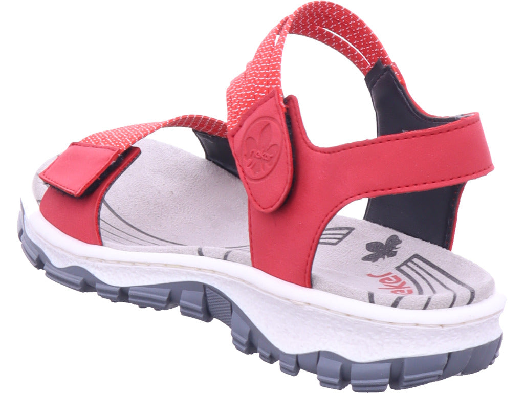Rieker Damen Sandalette Damen Sandalen in rot