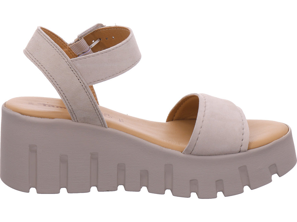 Tamaris Damen Sandalette  in sand-taupe
