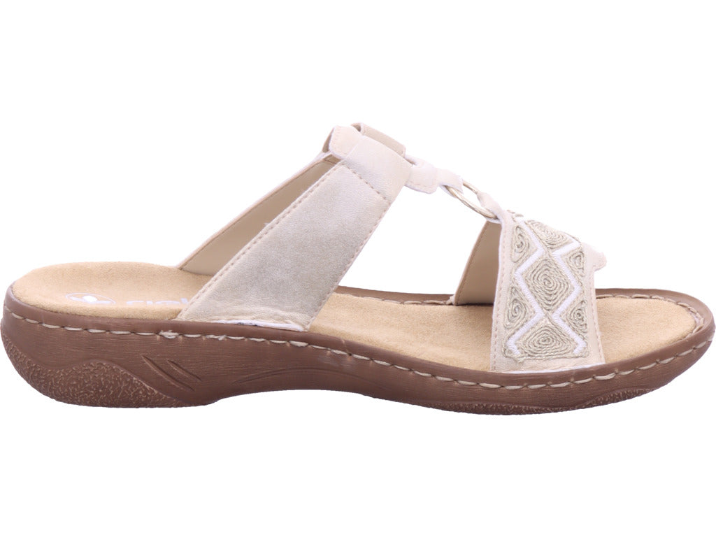 Rieker Damen Pantolette Fsk Damen Sandalen in beige