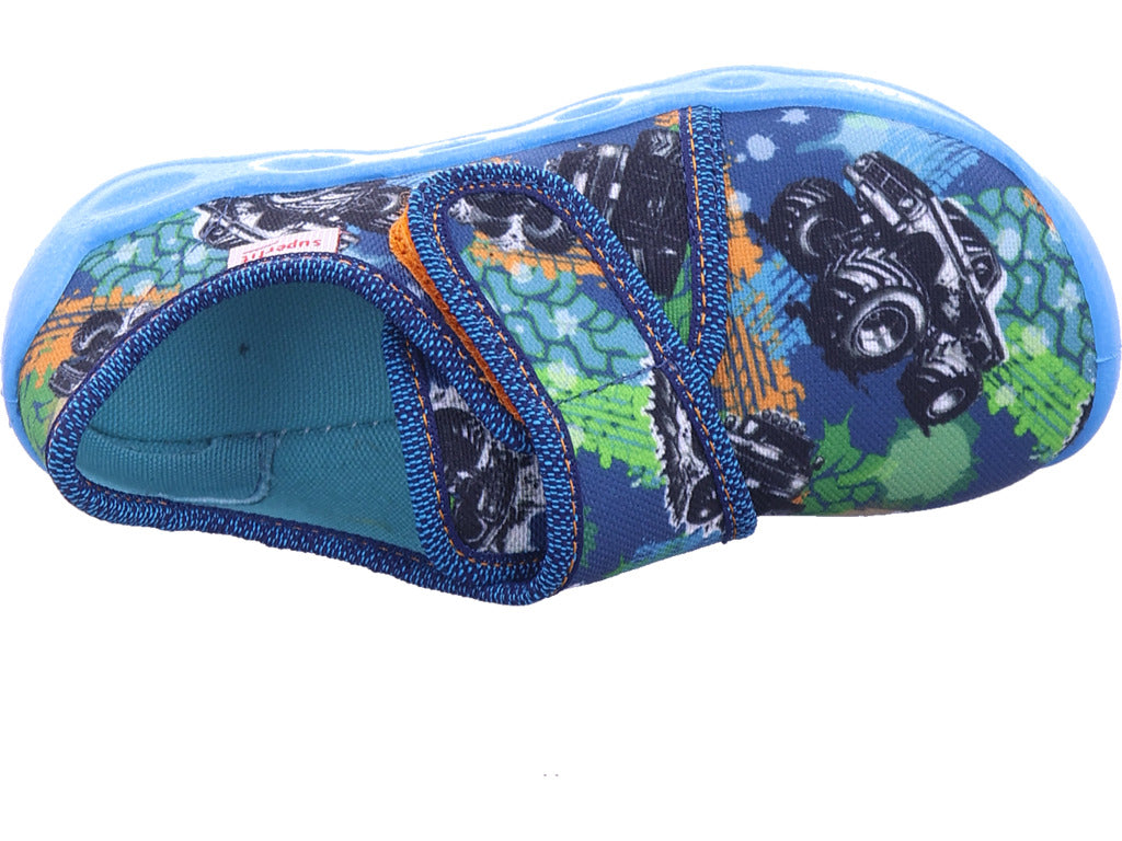 Superfit Jungen  Hausschuh Textil \ Bubble in blau