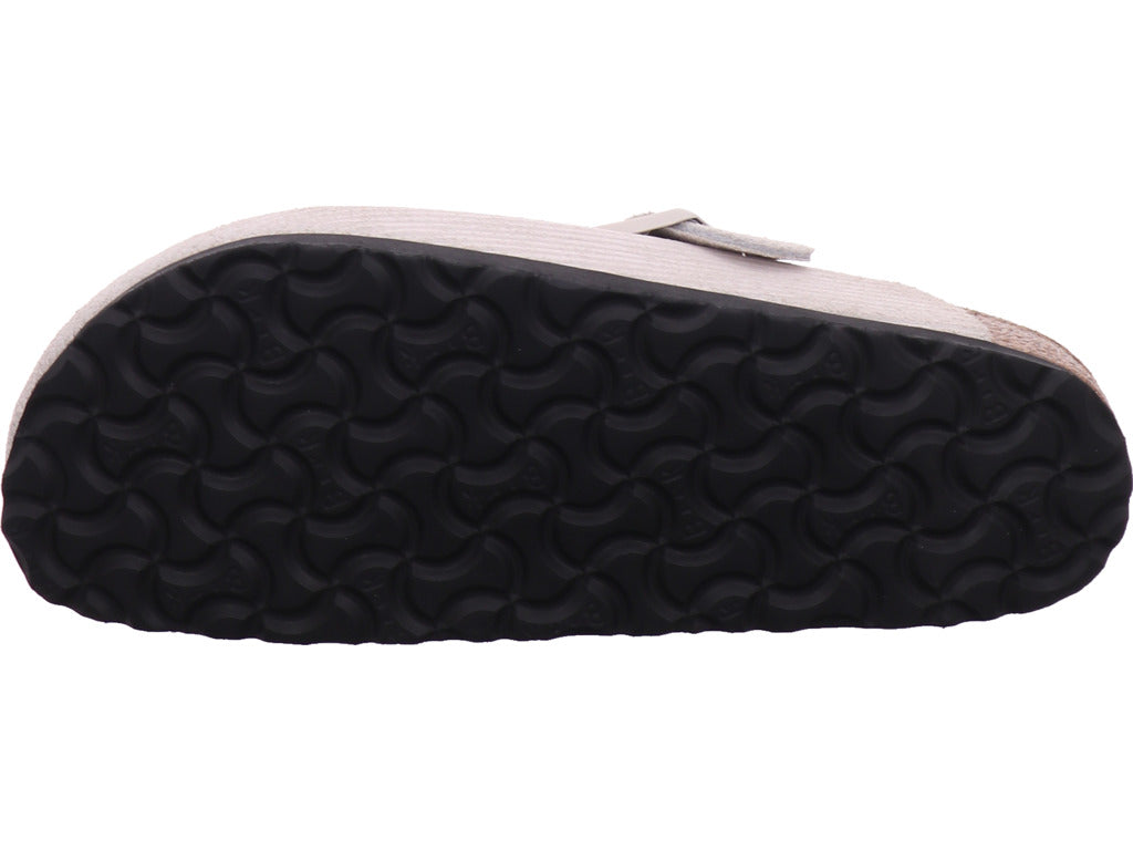 Birkenstock Damen Pantolette Boston Leve Corduroy in weiß