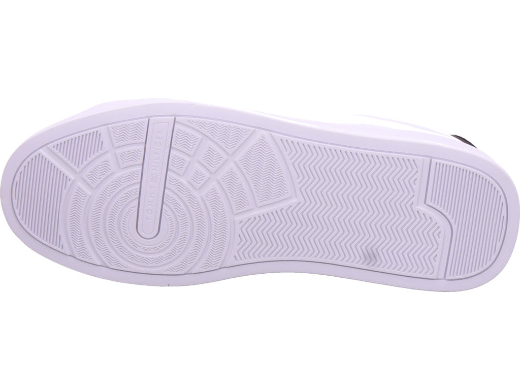 Tommy Hilfiger Herren Sneaker Th Court Lth Detail in weiß