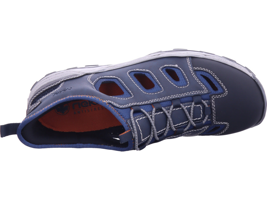 Rieker Herren Slipper Fsk Herren Halbschuhe in blau